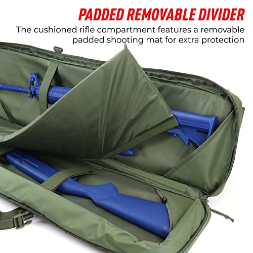 OSAGE RIVER Tactical Double Rifle Case with Pistol Storage, Tactical