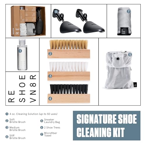 RESHOEVN8R Shoe Cleaning Kit – Premium Sneaker Cleaner & Shoe Care Set for Leather, Suede, Canvas, Mesh & More