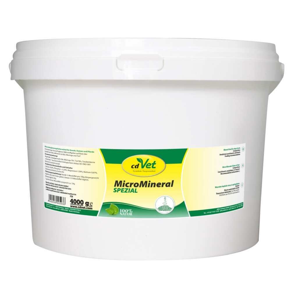cdVet Naturprodukte MicroMineral Spezial 4 kg - Dog, Cat, Horse - vitamin- mineral and trace element donor - gastrointestinal regulation - iron source - cell protection - muscle building - vitality