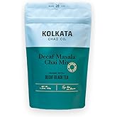 Kolkata Chai Decaf Masala Chai mix, Makes 20 cups, Premium loose leaf tea and spice blend, All Natural, 4.23 oz