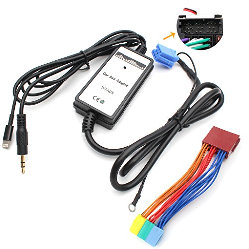 Aux Interface,Yomikoo Mp3 Player Adapter Car Digital Music Cd Changer 3.5mm for Audi A3 A4 S4 A6 S6 A8 AllRoad TT VW 8Pin Beetle Golf GTI Jetta Passat Skoda - Thumbnail 2