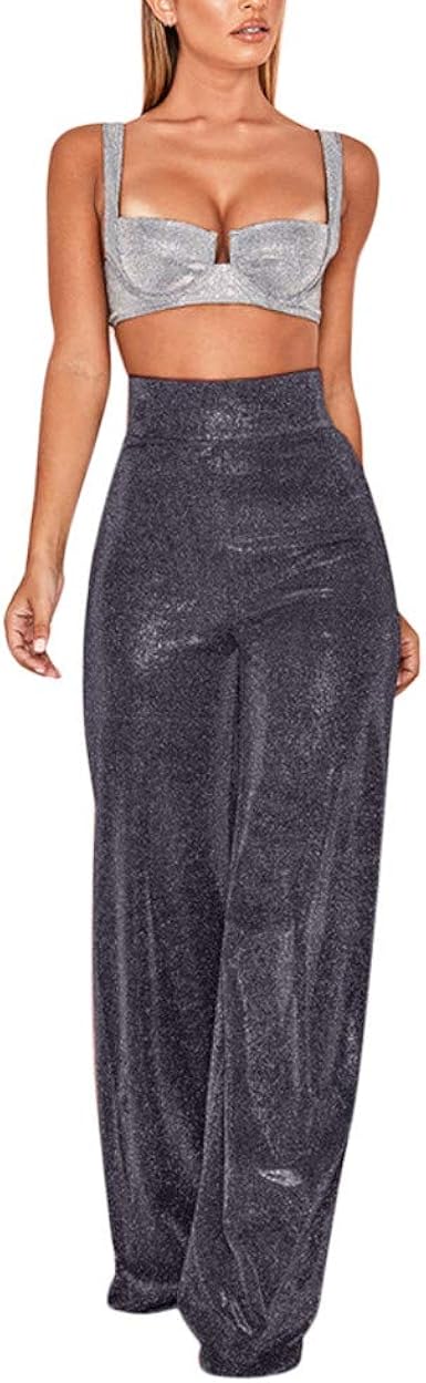 high waist reflective trousers