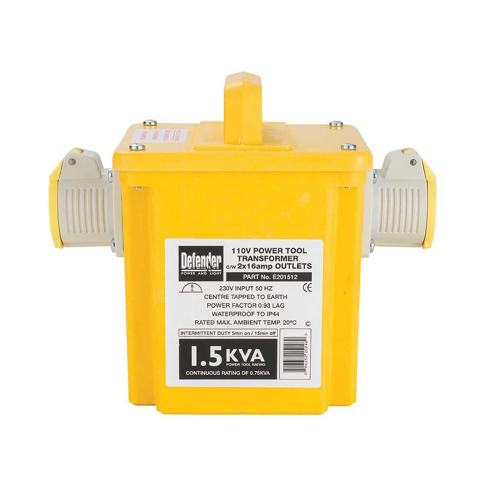Defender 1.5kVA Transformer 16A 110V 16A (E201512)