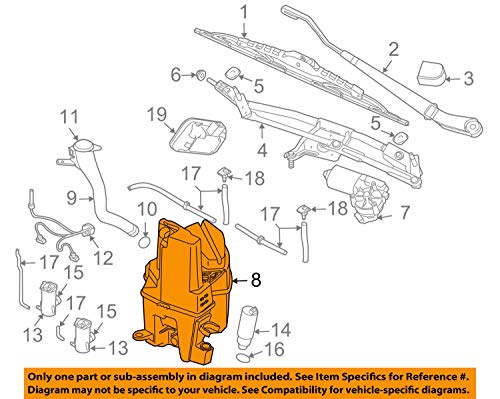 Volvo 30663811, Windshield Washer Fluid Reservoir