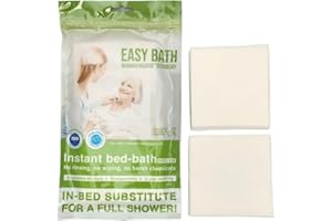 Nano Easy Bath 100% Biodegradable No Rinse Bathing Wipes, Hypoallergenic Bed Bath Wipes with Managed Release Technology, Full
