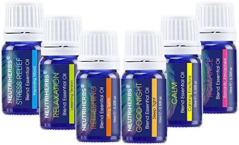 Neutriherbs Aromatherapy Essential Oils Set of Top 6, Best Scentd Oils For Diffuser, Body Massage, Shower, Bath 10ml/pc (6 IN 1 SET)