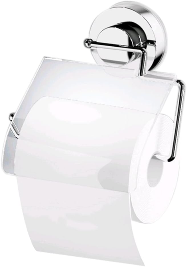 Diossad Toilet Paper Roll Holder No-Drilling/Suction Cup Stainless Steel Waterproof Never Rust Silver Sucker Paper Towel Holder-for Bathroom & Kitchen