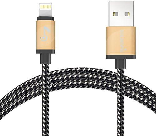 Soundpie [Apple MFi Certified] 5ft Nylon Braided 8 Pin Lightning to USB Cable Charge and Sync for iPhone 7/ 7 Plus, 6s Plus / 6 Plus, iPad Pro Air 2 and More(Black/White)