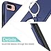 ICONFLANG iPhone 8 Plus Case, iPhone 7 Plus Case, 360 Degree Rotating Ring Kickstand Case Shockproof Impact Protection [Support Magnetic Car Mount Case] for iPhone 8 Plus / 7 Plus (2018) - Navy