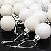 SODIAL(R) Ornament Ball 24Pcs Chic Christmas Baubles Tree Plain Glitter Xmas Ornament Ball Decoration White