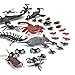 44 Pieces Plastic Realistic Bugs - Bug Toys Insects with Fake Spiders, Gecko, Flies And Bat And Other Plastic Fake Animals For Halloween Party Favors Decorations Camera Props