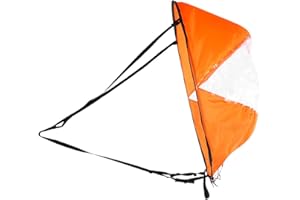 EVTSCAN Kayak Sails, 15 Inch Foldable Downwind Windsurfing Sails Kit Upwind Wind Paddle Sail for Kayak Boat Sailboat Canoe