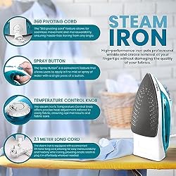 Utopia Home Steam Iron for Clothes With Non-Stick