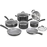 Cuisinart 11-Piece Nonstick Cookware Set, Ceramica XT, Black, 54C-11BK