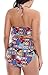 American Trends Women's Plus Size High Waist Fringe Bikini Retro Swimwear Swimsuit