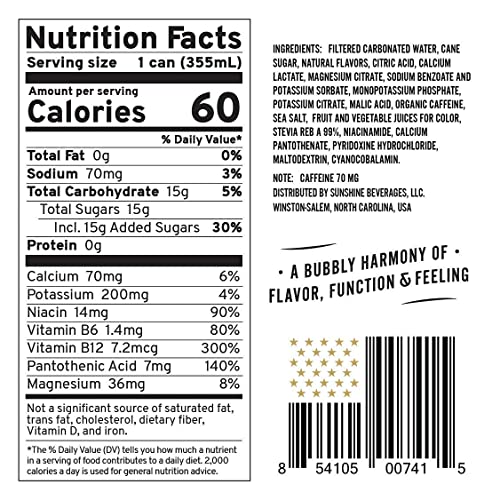 SUNSHINE BEVERAGES, LLC GOOD ENERGY DRINK, BLUEBERRY LEMONADE, 12 FL OZ