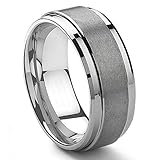 9MM Tungsten Metal Men's Wedding Band Ring in Comfort Fit and Matte Finish Sz 10.0
