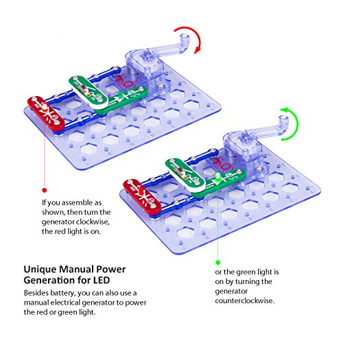 Bable Buckles Circuits System Toys Science Experiments Kids Electronics Discovery Kit Manual Electrical Generator - 500 Projects