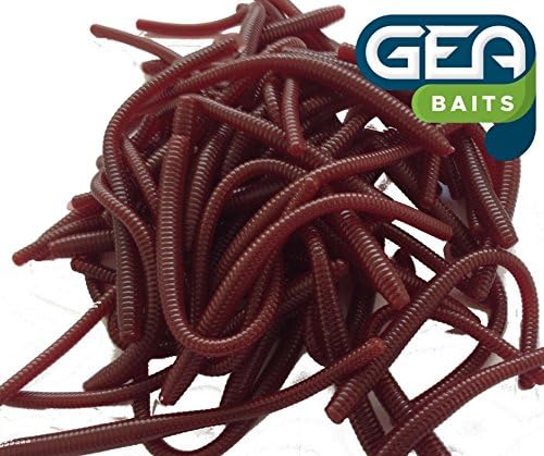 New 25 Pcs Bloody Trout Worm Earthworm Sea Fishing Soft Lures Tackle Baits 8cm