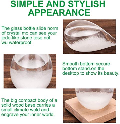 Gyrategirl Storm Glass, 2020 New Weather Stations Weather Predictor, Creative Forecast Nordic Style Decorative Weather Glass Barometer Weather Bottle