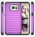 S7 Edge Case, Galaxy S7 Edge Case, Style4U Studded Rhinestone Crystal Bling Hybrid Armor Case Cover for Samsung Galaxy S7 Edge with 1 Style4U Stylus [Purple/Black]