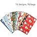 FUNARTY 96pcs Christmas Gift Bags, 5x9.8 Inches Goody Paper Bags in 16 Designs Xmas Treat bags for Classrooms, Party Favors, Kraft Holiday Goodie Wrapping