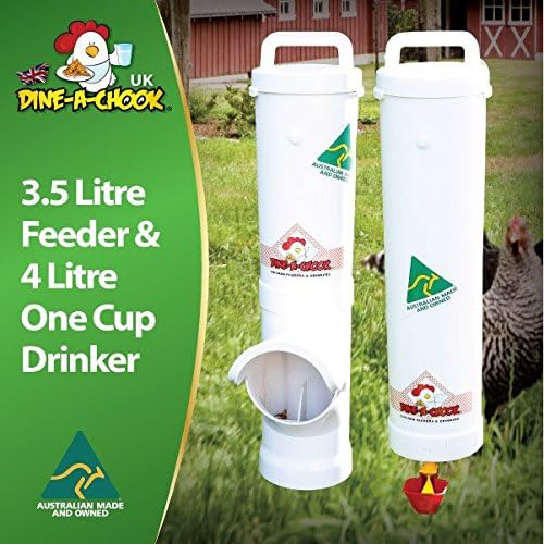 Dine A Chook 3 5 Litre Chicken Feeder And 4 Litre Drinker Kit