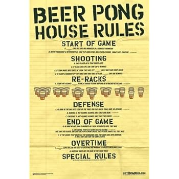Amazon.com: NMR 88845 Beer Pong Rules Decorative Poster
