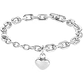 Heart Cremation Bracelets For Ashes Of Loved Ones Memorial Urn Bracelet For Women Stainless Steel Keepsake Jewelry