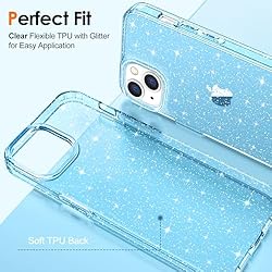 Hython Case for iPhone 15 Plus Case Glitter, Cute