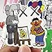 KAWS Laptop Stickers, Cute Cartoon Vinyl Computer Waterproof Water Bottles Skateboard Luggage Decal Graffiti Patches Decal 65Pcs Pack