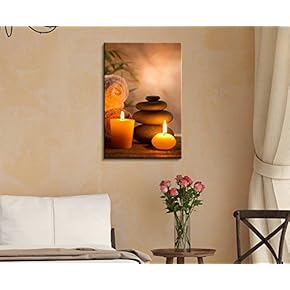 Spa Still Life with Aromatic Candles - Canvas Art Wall Art - 12"x18"