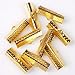 Textured Golden Ribbon Bracelet Bookmark Pinch Crimp Clamp End Findings Cord Ends 70pcs 20mm