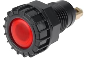 ECSiNG 12V Dash Charging Warning Light Lamp 17mm Mounting Hole 20179 Compatible with Massey Ferguson TE20 TEA20 TED20 Tractor