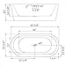 Woodbridge Freestanding Bathtub, 100% Acrylic Bath Tub, High Glossy White, with Brushed Nickel Overflow, B-0002