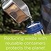 U-Konserve - To-Go Container, Stainless Steel, Ideal for Lunches, Picnics and Travel, Dishwasher Safe (Large, Stainless/Clear)