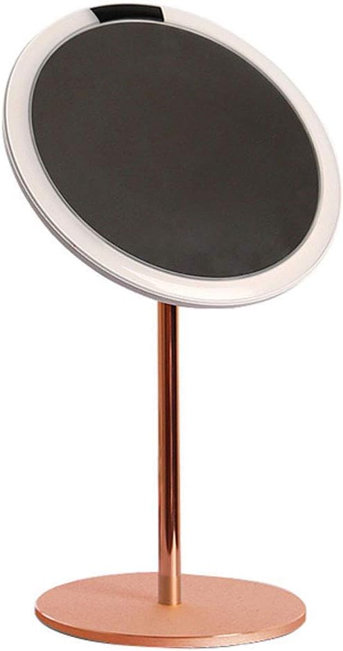 FMOGE Espejo de Maquillaje, LED Recargable USB portátil, lámpara de