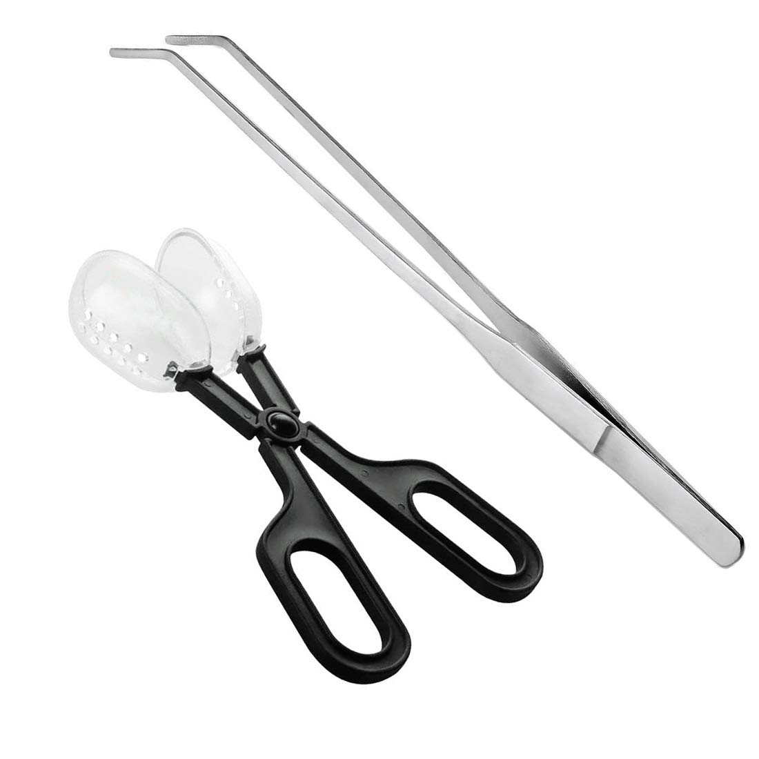 ABMRO Reptile Feeding Tool,Cleaning Clamp and Long Feeding Tweezers for Hamsters,Insects,Turtle,Snake,Spider,Frog,Gecko,Chameleon and Other Small Animals