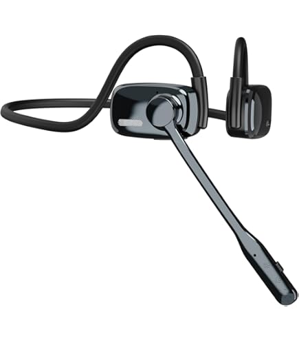 Casque Audio à Oreilles Libres V12 Écouteurs Bluetooth 5.3 Avec Clip D' Oreille Pour Le Sport Et Les Jeux Casque Ouvert HiFi Stéréo 350 MAh Longue Durée De Veille Casque Bluetooth(V12 Black