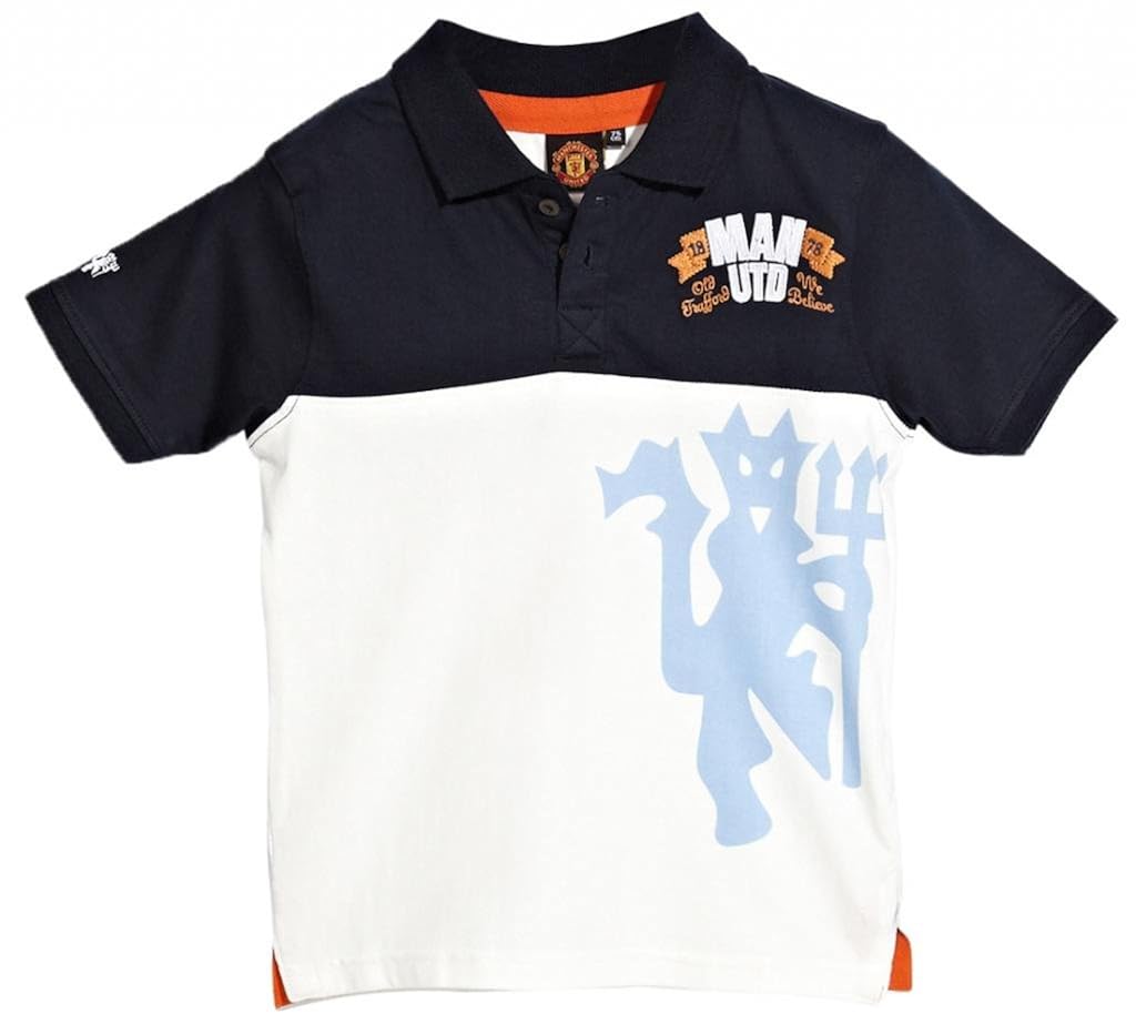 Buy Manchester United Boys Dark Blue Red Devil Polo T Shirt 8907130022457 X Large At Amazon In
