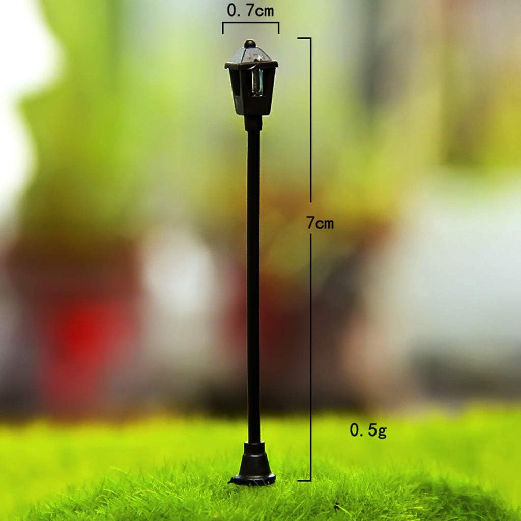 WEISHAZI Street Road Light DIY Miniature Resin Micro Gardening Plant Flower Pots Bonsai Dollhouse Decoration (9)