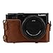 MegaGear MG1436 Panasonic Lumix DC-ZS200, TZ200 Ever Ready Genuine Leather Camera Case and Strap - Brown