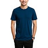 VPG Plain Tshirts for Men, Short Sleeve Crew Neck Cotton T Shirts Fitted Casual Tee Shirt