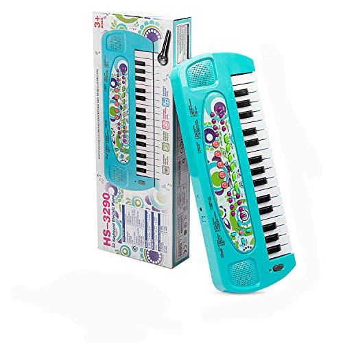 SAOCOOL Piano Keyboard, 32 Keys Multifunction Electronic Kids Toy Piano keyboard Music child piano keyboard for toddler with Microphone (Blue) - Thumbnail 3