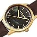 Akribos XXIV Men's Gold-Tone Case with Green Marble Dial on Brown Genuine Leather Strap Watch AK937BRGN