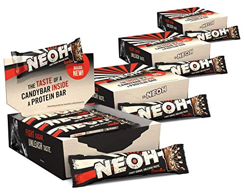 NEOH Low Carb Protein/Candy Bar – Keto, Low Sugar (1g) – Chocolate Crunch (4 Packs of 12)