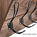 Oyeye Wall Mounted Coat Rack Shelf, Brown Rustic Wooden 24'' Entryway Coat Hooks 5 Rustic Hooks for Bathroom Living Room Bedroom and Kitchen (Solid Pine Wood)