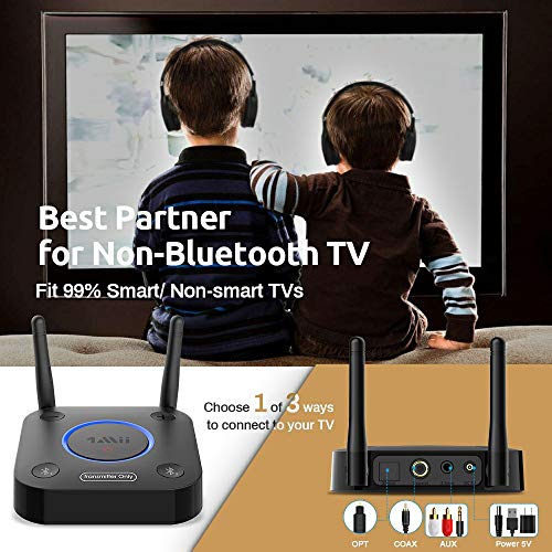 1 Upgraded+Bluetooth+Transmitter+Wireless+Headphone