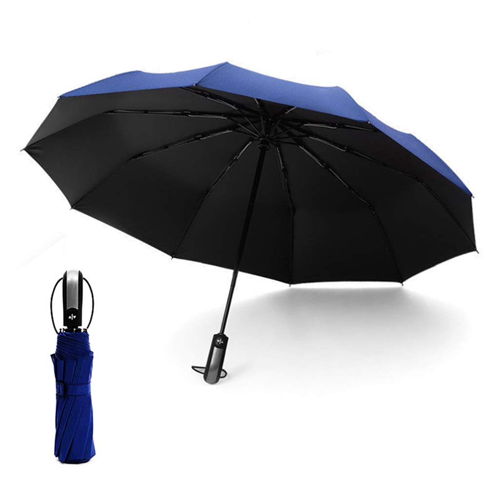 HYCOPROT Umbrella Strong Windproof Umbrellas for Women Men Automatic Compact Folding Travel Umbrella Wind Proof with UV Block Coating and Portable Ergonomic Handle