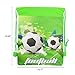 CIEOVO 12 Pack Soccer Party Favor Goodie Bags, Treat Gift Drawstring Bag Football Backpack Birthday Party Decoration Supplies for Baby Shower Birthday Party